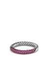 DAVID YURMAN PETITE PAVE RING WITH PINK SAPPHIRES,R12139 SBAPS7