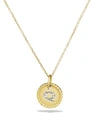DAVID YURMAN CABLE COLLECTIBLES INITIAL PENDANT WITH DIAMONDS IN GOLD ON CHAIN, 16-18,N08792 88ADI18Q