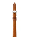 Michele 20mm Extra Long Leather Watch Strap In Light Brown