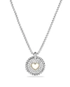 DAVID YURMAN CABLE COLLECTIBLES HEART CHARM NECKLACE WITH DIAMONDS WITH 18K GOLD,N12656DS8ADI17