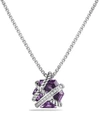 DAVID YURMAN PETITE CABLE WRAP NECKLACE WITH AMETHYST AND DIAMONDS,N11345DSSAAMDI17