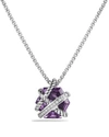 David Yurman Petite Cable Wrap Necklace With Amethyst And Diamonds In Amethyst