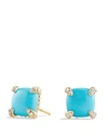 DAVID YURMAN CHATELAINE EARRINGS WITH TURQUOISE AND DIAMONDS IN 18K GOLD,E12792D88DTQDI