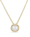 DAVID YURMAN CHATELAINE PENDANT NECKLACE WITH PEARL IN 18K GOLD,N11982 88BPE17