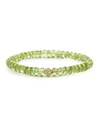 LAGOS CAVIAR ICON PERIDOT BRACELET WITH 18K GOLD CAVIAR STATION,05-10262-DM