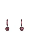 DAVID YURMAN OSETRA SHORT DROP EARRINGS WITH RHODALITE GARNET,E13013 SBARG