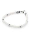 Lagos Sterling Silver White Caviar Bracelet In White/silver