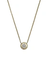 Roberto Coin 18k Yellow Gold Diamond Bezel Necklace, 16 In Gold