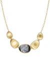 MARCO BICEGO 18K YELLOW GOLD LUNARIA BLACK MOTHER-OF-PEARL SHORT NECKLACE, 16.5,CB1877-MPB-Y