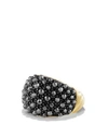DAVID YURMAN OSETRA DOME RING WITH FACETED HEMATINE IN 18K GOLD,R13115 8BAHE7