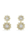 DAVID YURMAN STARBURST DOUBLE-DROP EARRINGS WITH DIAMONDS IN GOLD,E09979D88ADI