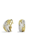 DAVID YURMAN LABYRINTH DOUBLE-LOOP EARRINGS WITH DIAMONDS,E11649D88ADI