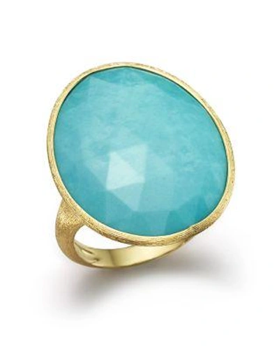Marco Bicego 18k Yellow Gold Turquoise Ring In Blue/gold