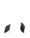 DAVID YURMAN HAMPTON CABLE EARRINGS WITH BLACK DIAMONDS,E12079DSBABD
