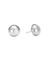 JOHN HARDY STERLING SILVER CLASSIC CHAIN HAMMERED LARGE STUD EARRINGS,EB999578