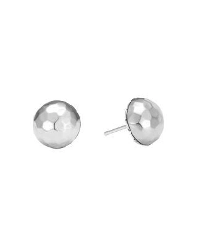 John Hardy Sterling Silver Classic Chain Hammered Large Stud Earrings