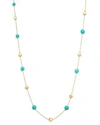 MARCO BICEGO 18K YELLOW GOLD JAIPUR NECKLACE WITH TURQUOISE, 16,CB1238-TU01-Y