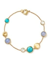 MARCO BICEGO 18K YELLOW GOLD JAIPUR BRACELET WITH TURQUOISE, MOTHER-OF-PEARL AND CHALCEDONY - 100% EXCLUSIVE,BB1485-MIX317-Y