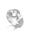 Lagos Sterling Silver Beaded Ring In Silver