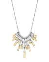 JOHN HARDY 18K YELLOW GOLD AND STERLING SILVER BAMBOO BIB NECKLACE, 16,NZ5959X16-18