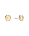 JOHN HARDY STERLING SILVER AND 18K BONDED GOLD CLASSIC CHAIN HAMMERED SMALL STUD EARRINGS,EZ999577