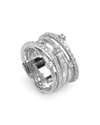 Marco Bicego Goa 18k White Gold And Diamond Ring, 0.4 Ct. In White