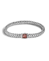 JOHN HARDY CLASSIC CHAIN STERLING SILVER LAVA SMALL BRACELET WITH RED SAPPHIRE,BBS9042RSPXM