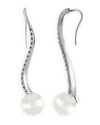 MAJORICA SIMULATED PEARL SPIRAL EARRINGS,OME2049SFW