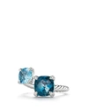 DAVID YURMAN Châtelaine Bypass Ring with Hampton Blue Topaz, Blue Topaz and Diamonds,R13444DSSAIBBTDI7