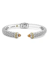 LAGOS 18K GOLD AND STERLING SILVER CAVIAR colour CITRINE CUFF, 8MM,05-81227-CL