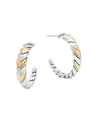John Hardy 18k Gold And Sterling Silver Legends Naga Hoop Earrings In Silver/gold