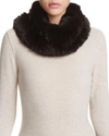 SURELL TWISTED RABBIT FUR LOOP SCARF,8306