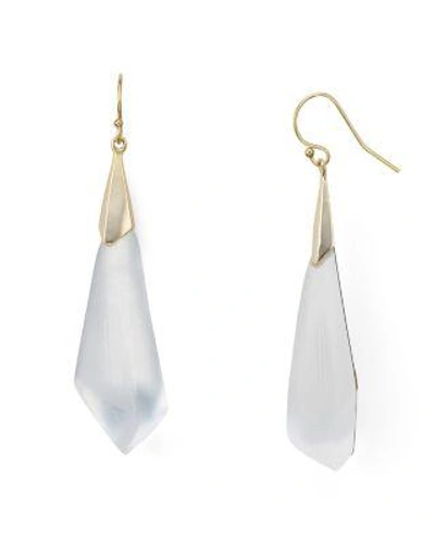 Alexis Bittar 10k Faceted Lucite&reg; Wire Drop Earrings In Silver