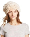 SURELL RABBIT FUR SLOUCH HAT,8351