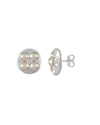 MAJORICA LUCK CIRCLE STUD EARRINGS,OME15659SPW