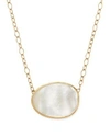MARCO BICEGO 18K YELLOW GOLD LUNARIA MOTHER-OF-PEARL PENDANT NECKLACE, 16,CB1872-MPW-Y