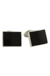 David Donahue Sterling Silver & Onyx Cufflinks In Onyx