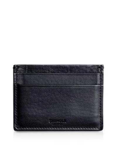 Shinola Leather Card Case In Ocean