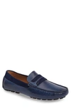 Zanzara Francesca Driving Shoe In Blue Leather