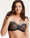 Wacoal Retro Chic Full Figure Unlined Underwire Bra In Black