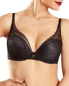 Chantelle Festivite Lace Plunge Bra, Bright Pink In Black