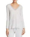 Natori Feathers Long-sleeve Pajama Set In Heather Pebble Stone