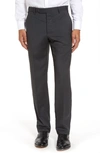 ZANELLA DEVON FLAT FRONT CLASSIC FIT SOLID WOOL SERGE DRESS PANTS,111839-10569S49