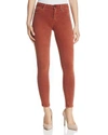 Hudson Nico Mid Rise Ankle Super Skinny Jeans In Sepia In Red