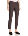 Eileen Fisher Washable Crepe Slim-leg Ankle Pants In Bark