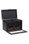 WOLF ROADSTER DOUBLE WATCH WINDER & CASE - BLACK,457256