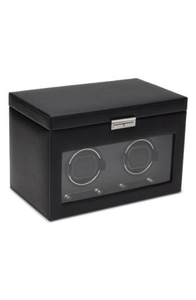 Wolf Viceroy Double Watch Winder & Storage Space - Black