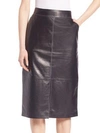 LAFAYETTE 148 Adelina Leather Skirt,0400093510811