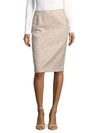 LAFAYETTE 148 Textured Pencil Skirt,0400094350718