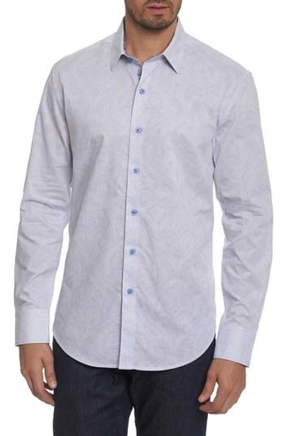Robert Graham Embroidered Cotton Casual Button-down Shirt In White